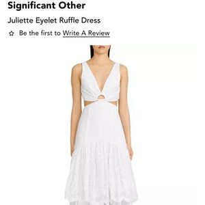 Juliette White Maxi Eyelet Dress w/Sleeves 4